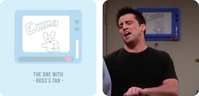 S10e03: The One With Ross’s Tan