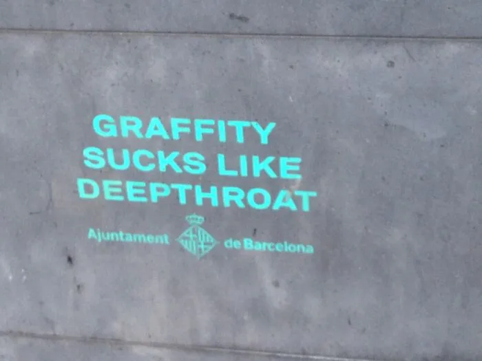 They Really Don’t Like Graffiti In Barcelona
