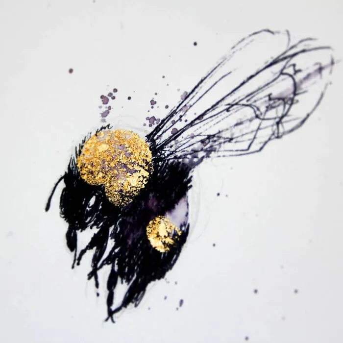 And Individual Bee From The Large Painting