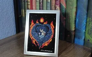 Howl&sophie Hand Made Embroidery Frame(From Studio Ghibli)