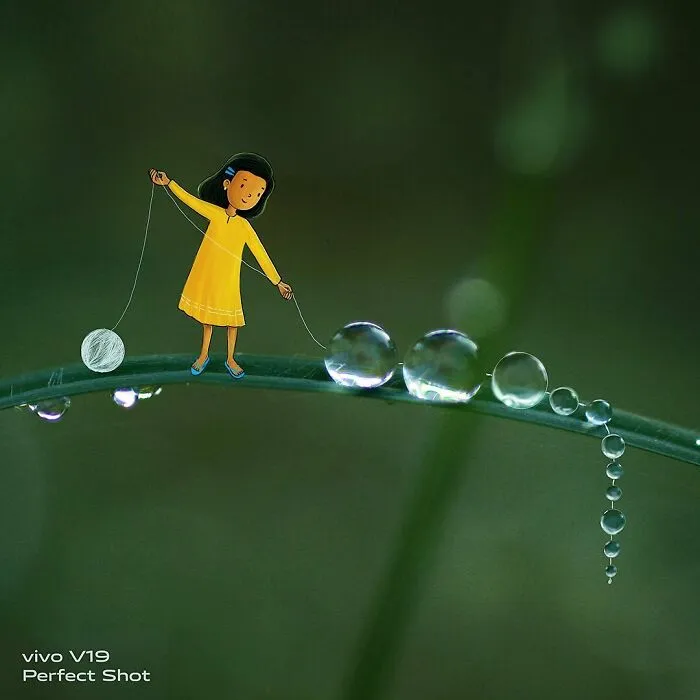 Indian Artist Creates A Little Girl Character To Give More Life To His Macro Photos And Instagram Loves It (17 Pics)