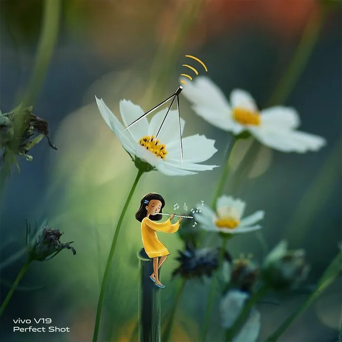 Indian Artist Creates A Little Girl Character To Give More Life To His Macro Photos And Instagram Loves It (17 Pics)
