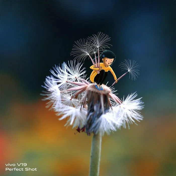 Indian Artist Creates A Little Girl Character To Give More Life To His Macro Photos And Instagram Loves It (17 Pics)