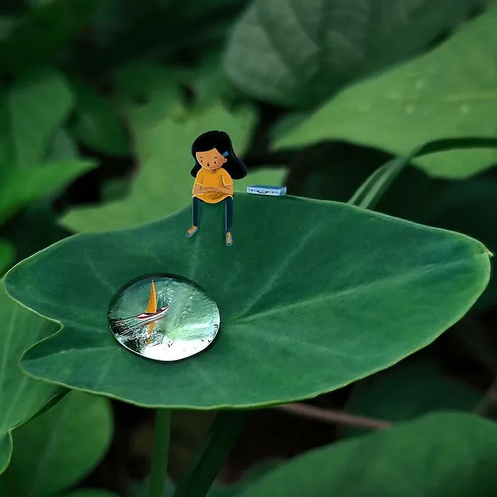 Indian Artist Creates A Little Girl Character To Give More Life To His Macro Photos And Instagram Loves It (17 Pics)