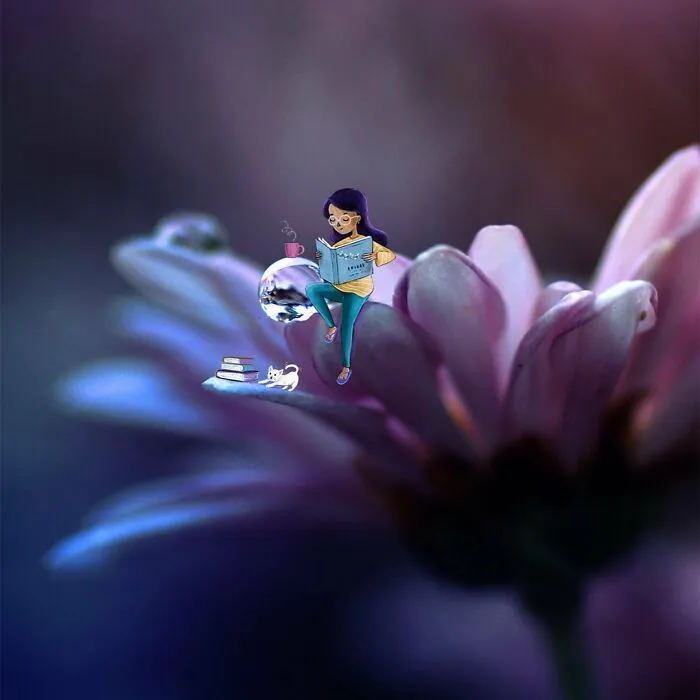 Indian Artist Creates A Little Girl Character To Give More Life To His Macro Photos And Instagram Loves It (17 Pics)