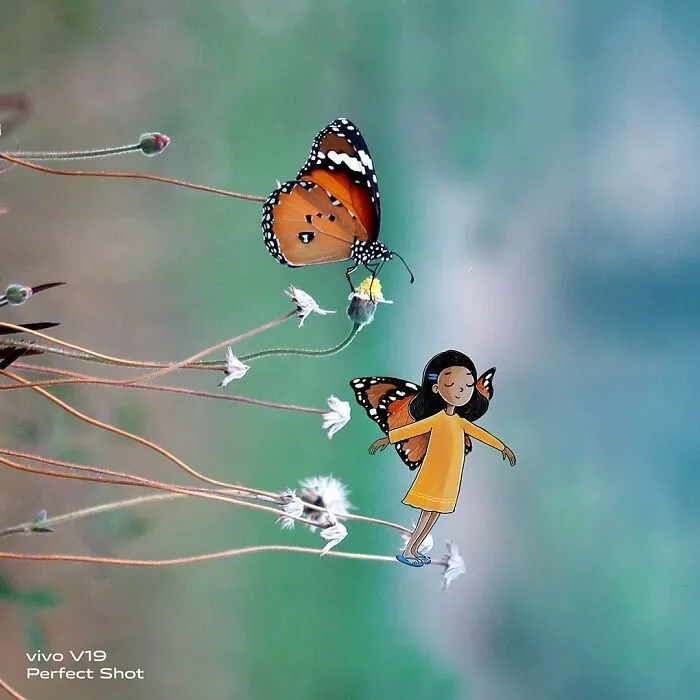 Indian Artist Creates A Little Girl Character To Give More Life To His Macro Photos And Instagram Loves It (17 Pics)
