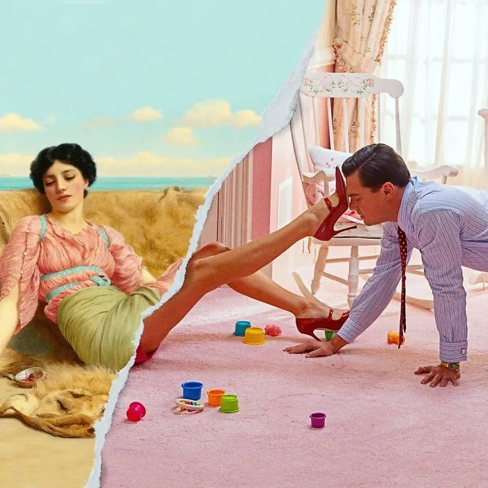 Lo que ocurre cuando combinas cuadros famosos y cultura pop: Este artista crea 40 collages como respuesta