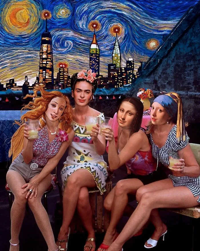 What Happens When You Combine Famous Paintings And Pop Culture: Artist Creates 40 Collages To Answer That Question