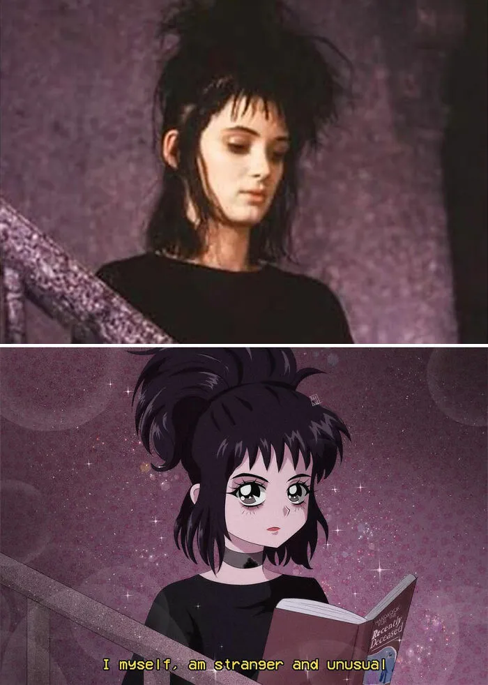 Esta artista convierte a 30 personajes populares de animación, películas y series en anime