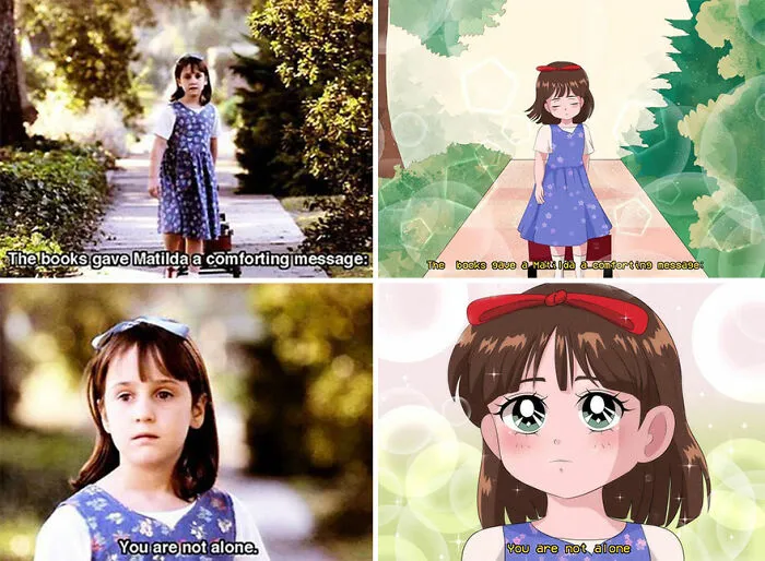 Esta artista convierte a 30 personajes populares de animación, películas y series en anime