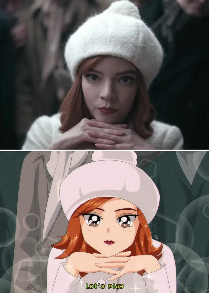 Esta artista convierte a 30 personajes populares de animación, películas y series en anime