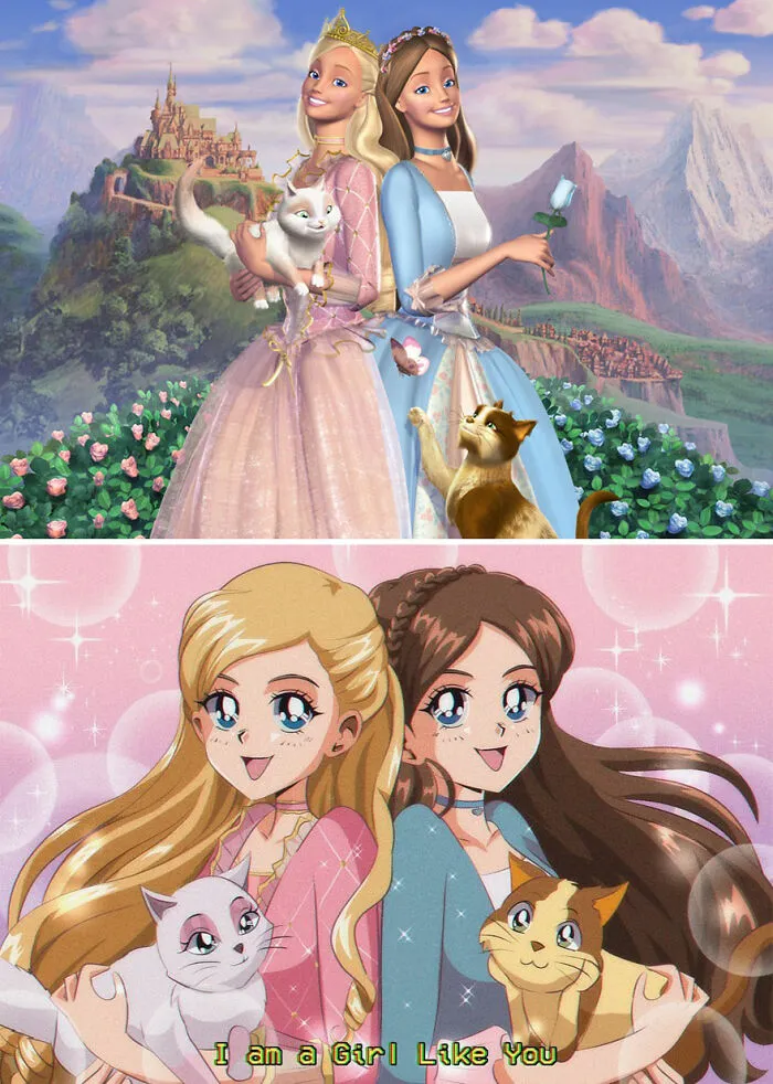 Artist Turns Popular Characters From Movies, TV Series, And Animation Into Anime (30 Pics)
