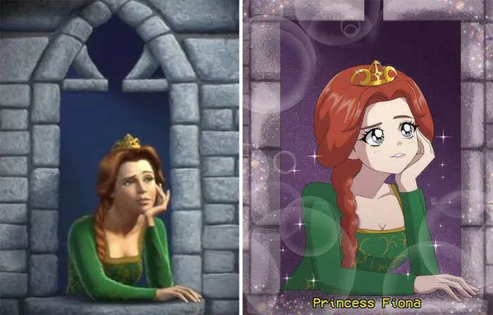 Artist Turns Popular Characters From Movies, TV Series, And Animation Into Anime (30 Pics)