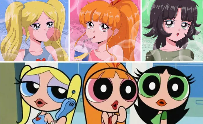 Esta artista convierte a 30 personajes populares de animación, películas y series en anime