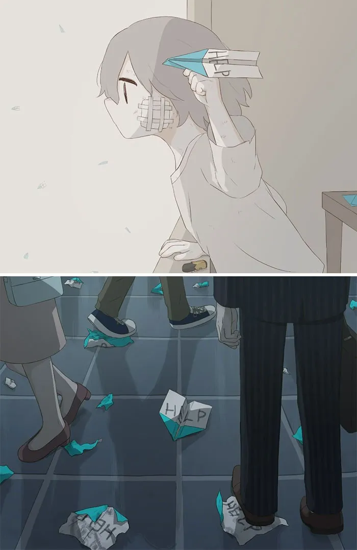 40 Elocuentes ilustraciones creadas por un artista japonés que te harán pensar (nuevas imágenes)