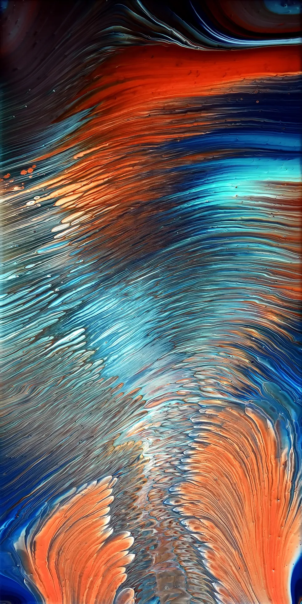 Reaching Up To The Sky ~ Waterfall Acrylic Pour