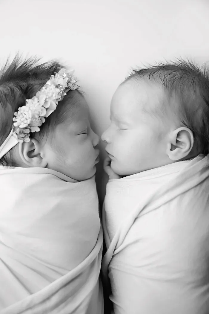 Sweet Twin Brother And Sister Sleeping