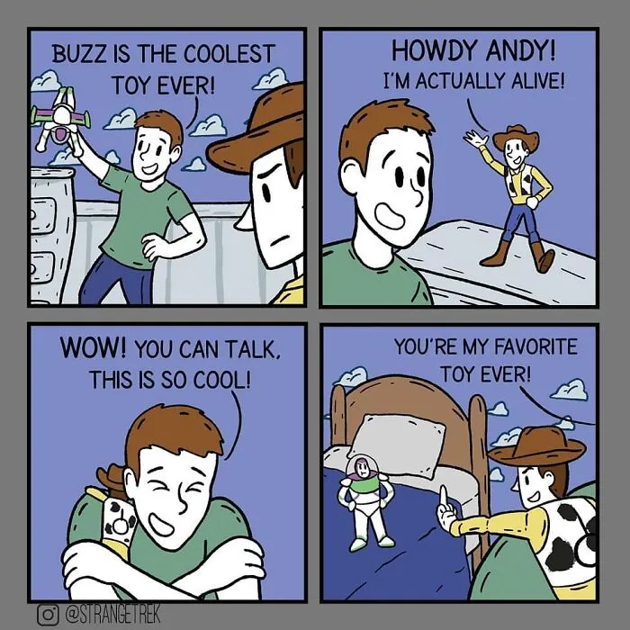 30 Funny Comics By StrangeTrek For People Who Like Horror And Pop Culture
