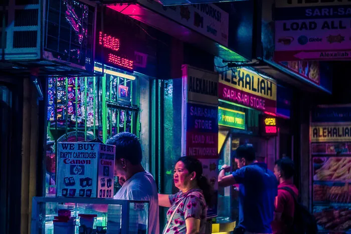 In The Philippines, You Can Purchase Cyberspace Access (Known As "Load") For The Lowest Prices In Small "Sari-Sari" Stores Like This. It Really Is A Mass Consensual Hallucination As William Gibson Prophesied
