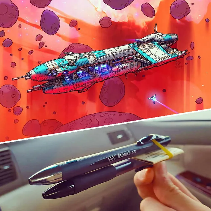Este artista convierte objetos cotidianos en diseños de naves espaciales, y el resultado es de otro mundo (23 imágenes nuevas)