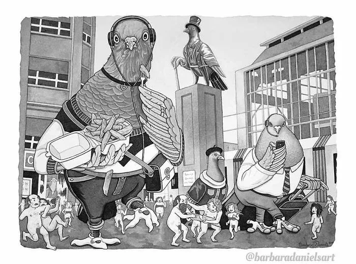 Artist Creates Illustrations Where The Roles Of Humans And Animals Are Reversed, And The Reality Is Thought-Provoking (50 Pics)