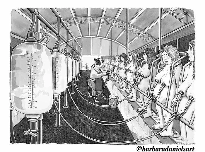 Artist Creates Illustrations Where The Roles Of Humans And Animals Are Reversed, And The Reality Is Thought-Provoking (50 Pics)