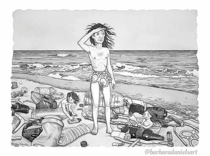 Esta artista hace ilustraciones en las que el rol de los humanos y los animales está invertido, para hacerte pensar (50 imágenes)