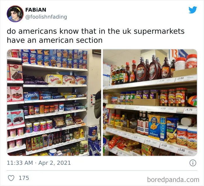What The "American Food" Section Looks Like In Different Countries