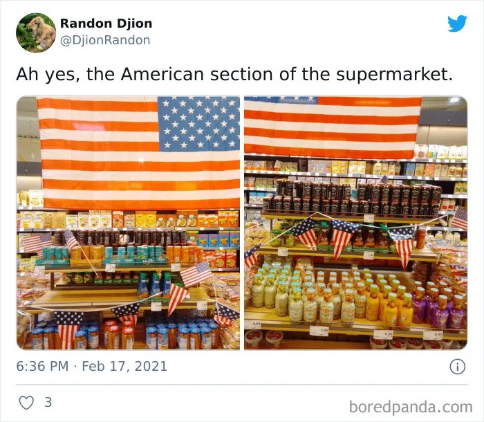 What The "American Food" Section Looks Like In Different Countries