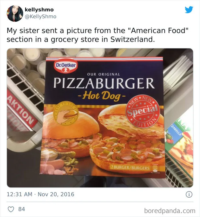 What The "American Food" Section Looks Like In Different Countries