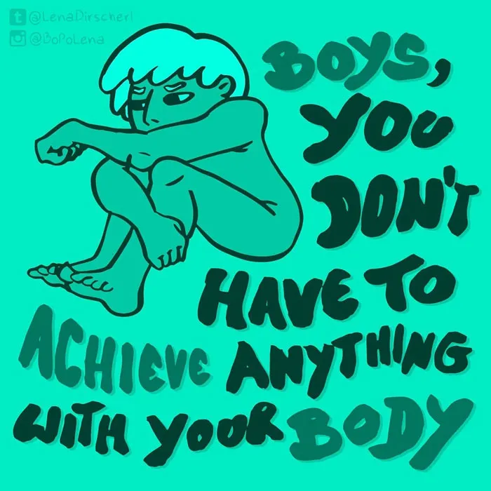 "Male Body Image Issues Are Important:" 30 Illustrations By BoPoLena