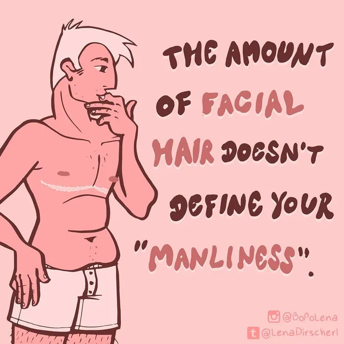 "Los problemas de imagen corporal masculina son importantes:" 30 Ilustraciones de BoPoLena