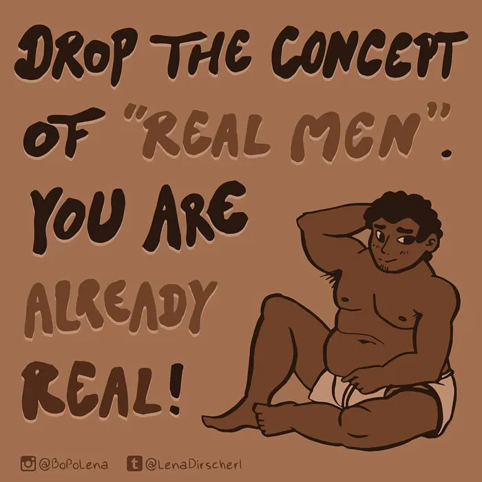 "Los problemas de imagen corporal masculina son importantes:" 30 Ilustraciones de BoPoLena