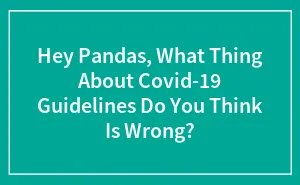 Hey Pandas, What Thing About Covid-19 Guidelines Do You Think Is Wrong?