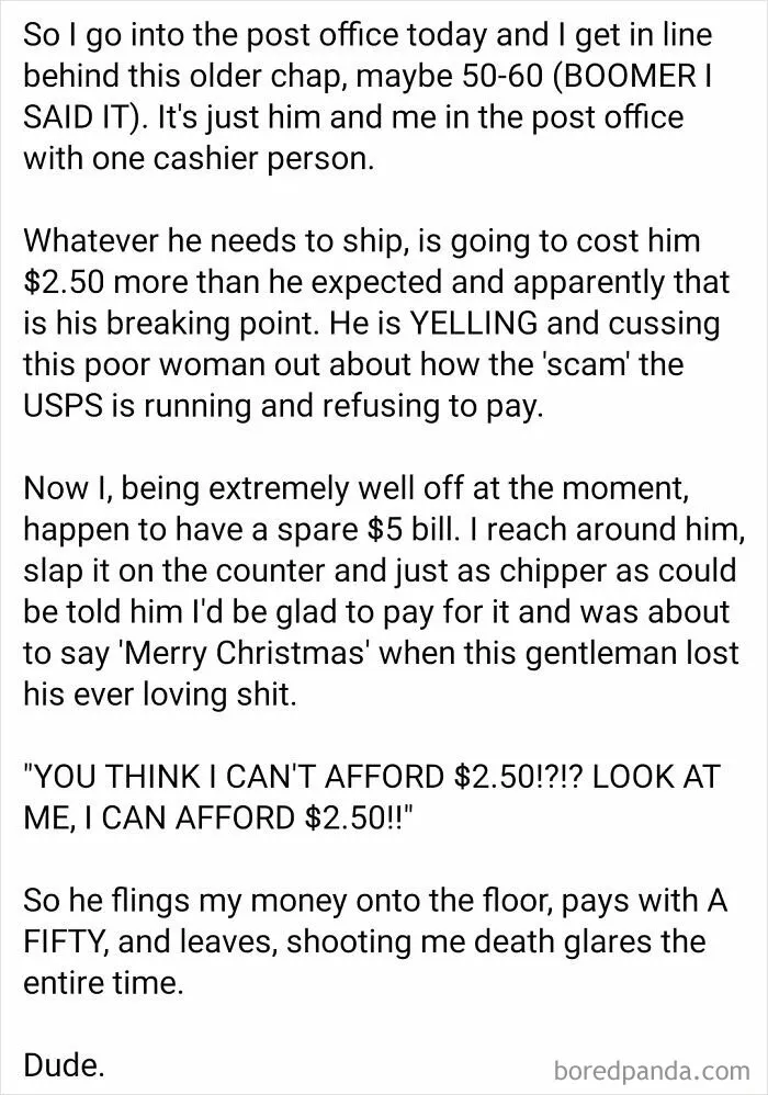 Ran Into The Most Entitled Male Karen At The USPS Today