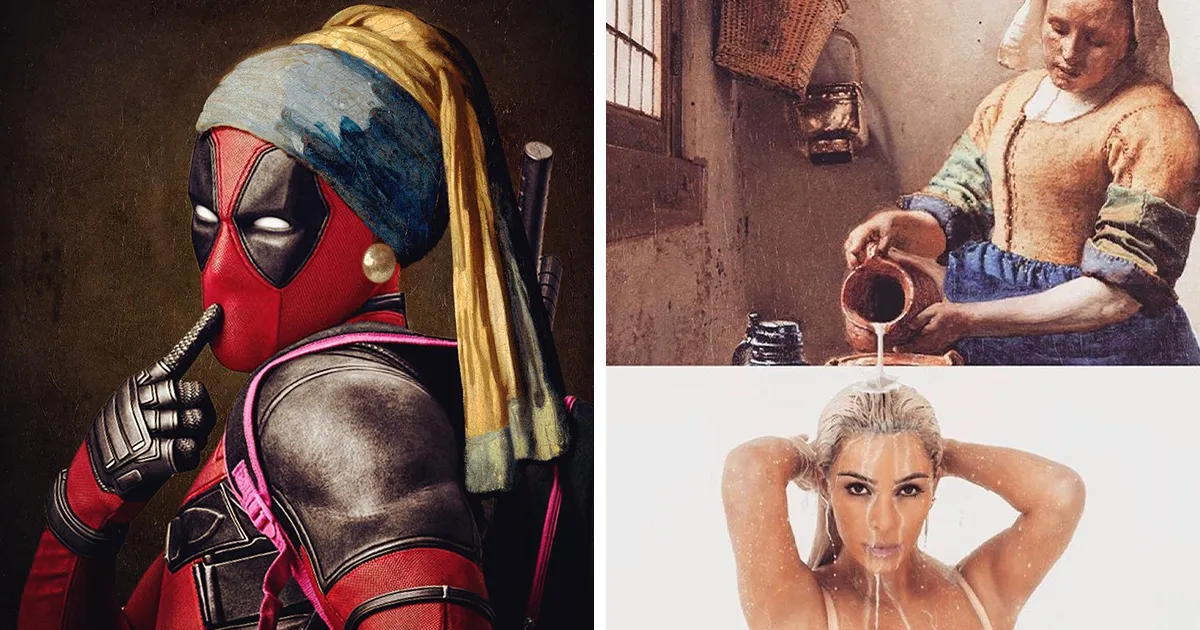 Lo que ocurre cuando combinas cuadros famosos y cultura pop: Este artista crea 40 collages como respuesta