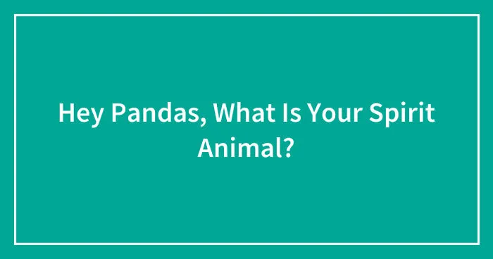 Hey Pandas, What Is Your Spirit Animal? (Closed)