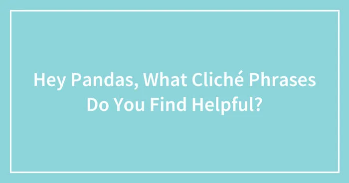 Hey Pandas, What Cliché Phrases Do You Find Helpful? (Closed)