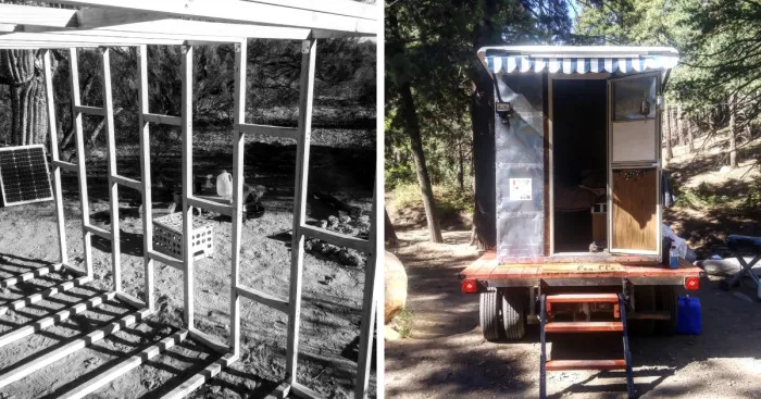 We Built Our Own Camper From Scratch Out In The Desert