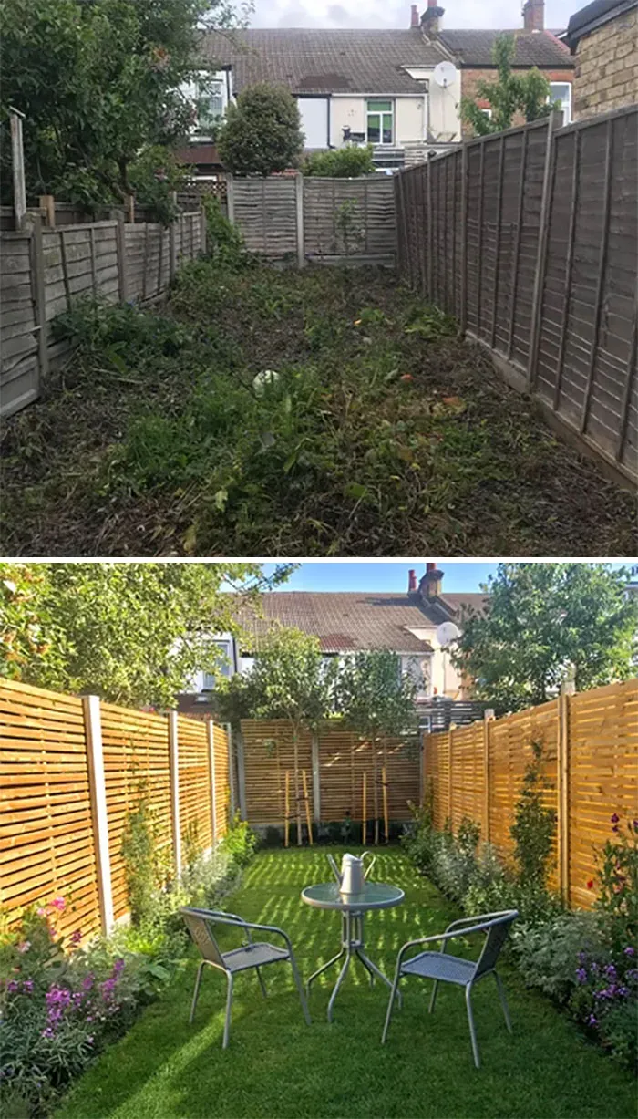 After Clearing Out A Wheelchair, Three Mismatched Shoes, A Deflated Ball And A Buried Chunk Of Brick Wall, I Finally Have My Very First Garden