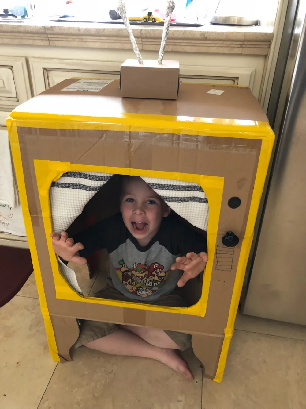 Son Obsessed With Cardboard Boxes