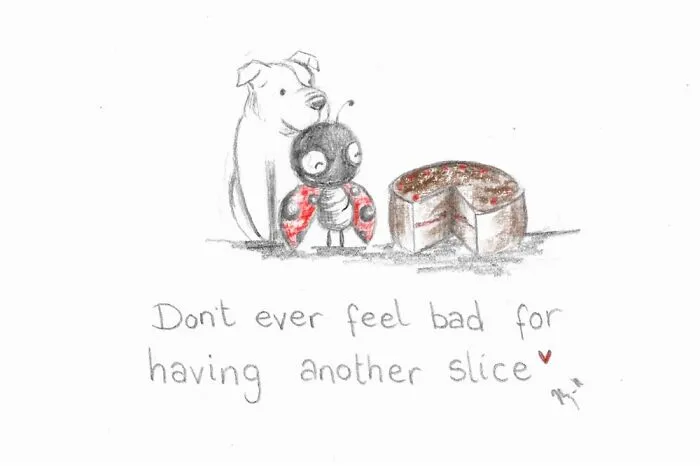 I Made 25 Drawings Of A Ladybug And A Dog And They Share Motivational Quotes About Life