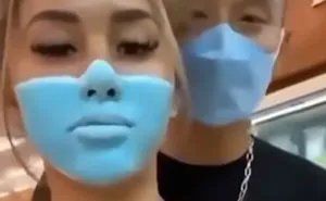 Influencer Ignores Bali’s Mandatory Mask Rule By Painting It On Her Face With Makeup And Gets Deported