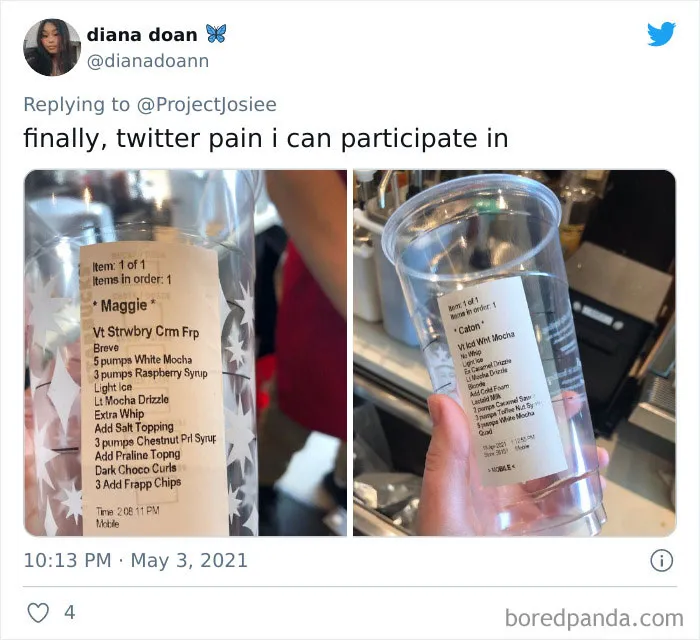 Frustrated Starbucks Baristas Are Shaming Jerk Customers Who Order Drinks That Are 'Very Extra' (30 Pics)