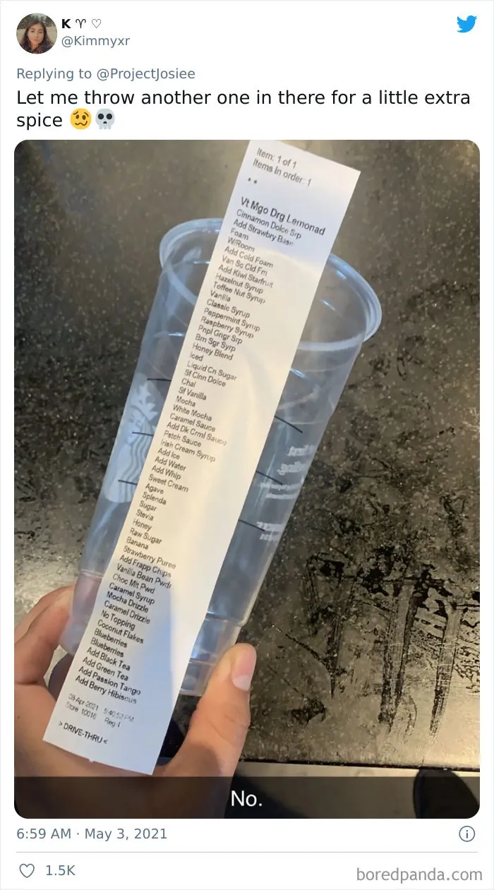 Frustrated Starbucks Baristas Are Shaming Jerk Customers Who Order Drinks That Are 'Very Extra' (30 Pics)