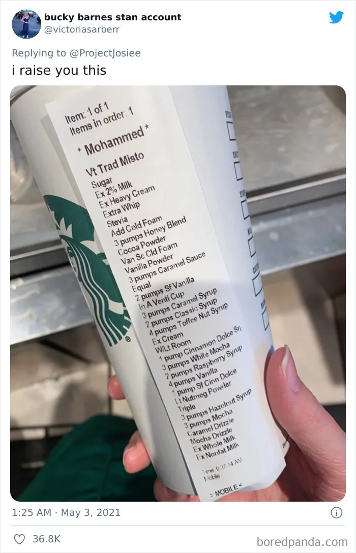 Frustrated Starbucks Baristas Are Shaming Jerk Customers Who Order Drinks That Are 'Very Extra' (30 Pics)