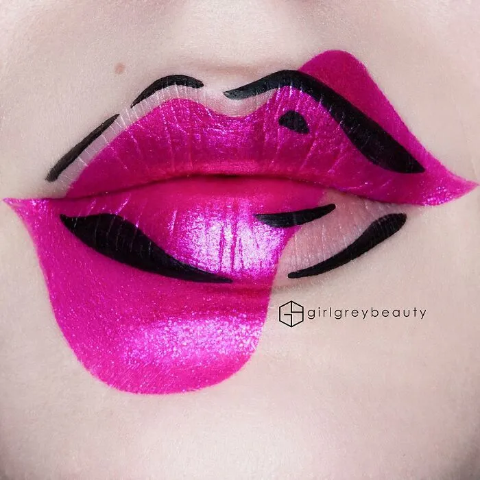 La maquilladora Andrea Reed convierte sus labios en obras de arte y estos son los 40 diseños más deslumbrantes