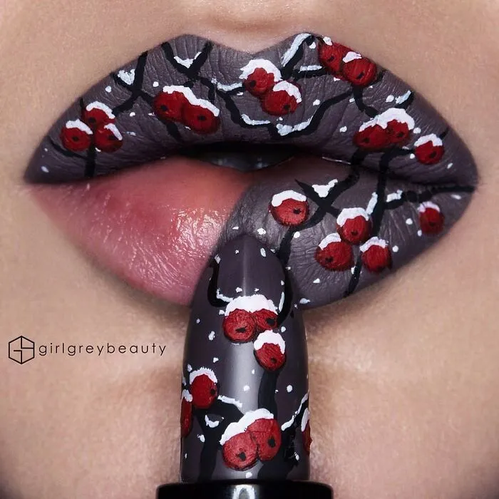 La maquilladora Andrea Reed convierte sus labios en obras de arte y estos son los 40 diseños más deslumbrantes
