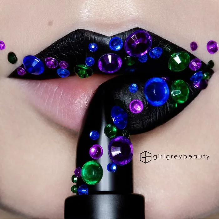 La maquilladora Andrea Reed convierte sus labios en obras de arte y estos son los 40 diseños más deslumbrantes
