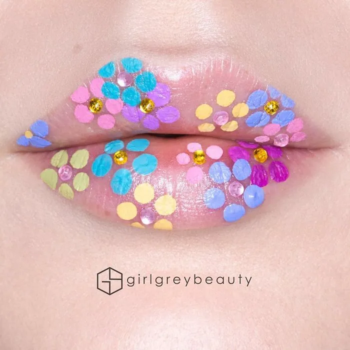 La maquilladora Andrea Reed convierte sus labios en obras de arte y estos son los 40 diseños más deslumbrantes